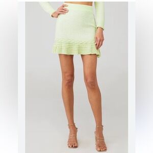 LoveShackFancy Heiress Mini Skirt size small knit lurex